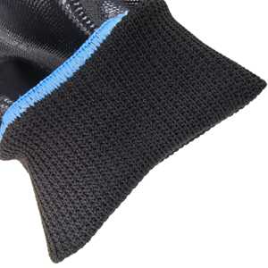 Guantes de Trabajo de Poliéster Negro Duraderos con Recubrimiento de Nitrilo en la Palma, Antideslizantes, Flexibles y Transpirables para Seguridad Industrial - Product Image 2