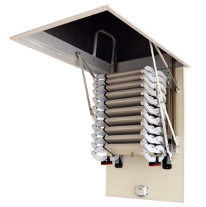 Échelle Loft rétractable rétractable en aluminium, échelle à ciseaux pliables <span class=keywords><strong>attiques</strong></span> - Product Image 1