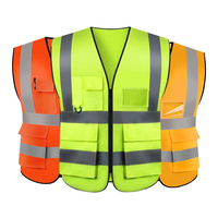 Veste de Sécurité de Travail en Polyester Économique Haute Visibilité Réfléchissante avec Logo Personnalisé