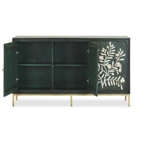 Cabinet de rangement en os incrusté de qualité supérieure, hauteur réglable, portes à panneaux surélevés, plusieurs tiroirs, écologique, fait main, pour salon
