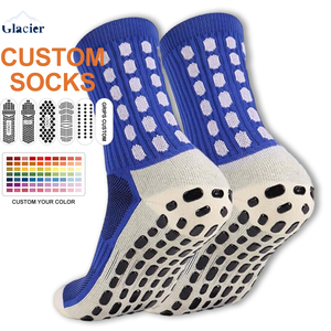 Chaussettes de football personnalisées en tricot pour hommes, respirantes, antidérapantes et amorties, de la marque Glacier Wholesale. - Product Image 1