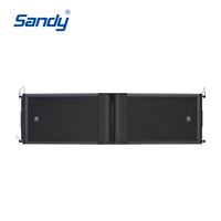 Système de sonorisation professionnel pour DJ en extérieur Sandy Audio, enceinte active à 3 voies avec aimants néodyme, double 12 pouces, 1440W, couverture 110x10