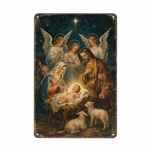 Targa in Metallo Impermeabile con Stampa Personalizzata, Aspetto Vintage, per Decorazione da Parete in Ufficio, Negozio, Natale, Casa, Chiesa - Product Image 2