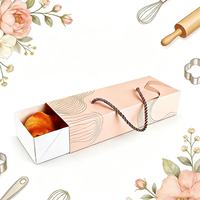 Boîte à pâtisserie pop-up personnalisée de haute qualité avec logo personnalisé, boîte à friandises de qualité alimentaire avec poignée pour le partage, idéale pour Aïd Moubarak
