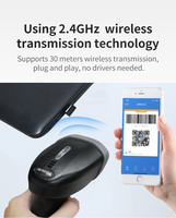 Escáner de Códigos de Barras 1D 2D de Bajo Precio, Pistola de Escaneo CMOS, Escáner de Códigos QR Portátil con Cable USB, Funciona con Sistema POS