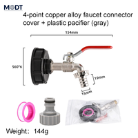 Adaptateur de robinet pour réservoir IBC, connecteur de robinet en alliage, vanne, accessoires pour baril, joint en laiton, buse d'eau 1/2 3/4 pouce