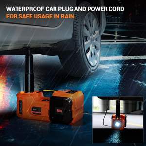 رافعة سيارات كهربائية هيدروليكية 5 طن 12 فولت مع مفتاح ربط صدمي، طقم أدوات إصلاح طارئة للسيارات معدنية، الأكثر مبيعًا - Product Image 3