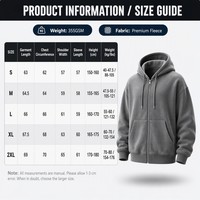 Sweat-shirt à capuche zippé pour homme, 355 GSM, épais, coupe oversize, en polaire, streetwear premium, vierge, avec épaules tombantes