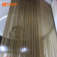 Rideau en maille métallique en acier inoxydable SS304 316, rideaux décoratifs en métal pour balcon d'hôtel, balustrade
