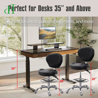Tabouret médical ergonomique professionnel avec dossier et repose-pieds, chaise de salon dentaire réglable sur 3 niveaux