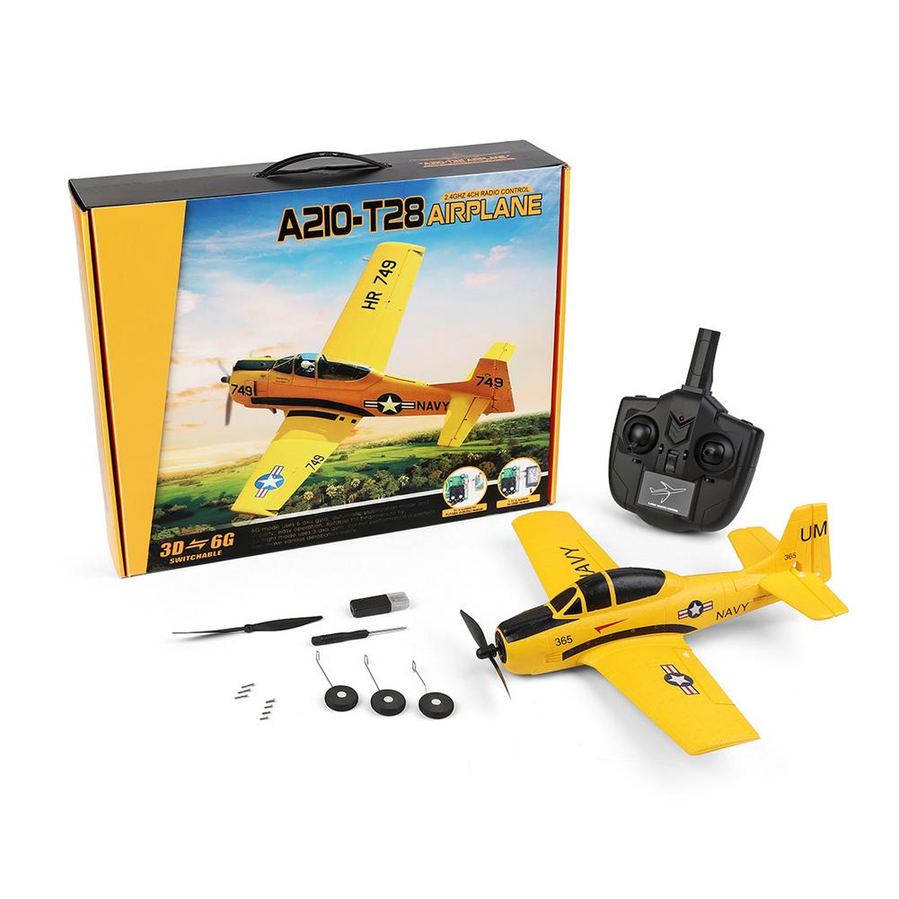 Hot XK WLtoys A210 T28 2.4G Remote Control Airplane 6 Axis Simple Operation EPP Foam 4CH RC Plane Aircraft Drone Toys For Kids