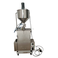 Machine de remplissage pneumatique verticale semi-automatique à haute viscosité, manuelle, à une buse, pour yaourt, bière, confiture, eau, huile, sachets de thé