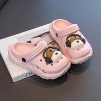 Sabots compensés pour femmes, motif chiot mignon, avec bride de talon réglable, antidérapants, chaussures décontractées à trous, vente en gros