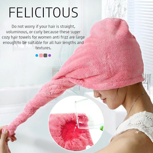 Custom logo <strong>Hair</strong> Towel Microfiber Quick Dry <strong>Microfibre</strong> <strong>Hair</strong> Drying Towel <strong>Wrap</strong> Turban Microfiber <strong>Hair</strong> Towel <strong>Wrap</strong> for Women - Product Image 3