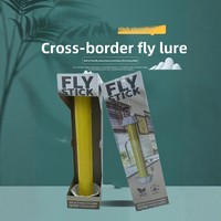 Niet-toxische glow-in-the-dark plastic vliegenvangerstok 27x7cm kleefstrip voor huishoudelijk, buiten- en tuin gebruik, voor fruitvliegen en kleine vliegende insecten