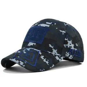 2024 Boné de beisebol personalizado para esportes ao ar livre com 6 painéis Fedora Letter 3D bordado camuflagem por atacado da moda