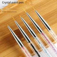 Nail art set 5pcs double tête ongles strass pointillant stylo nail art kits peinture Dotting Brush