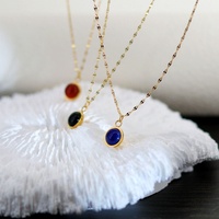 Collares de Moda 2026, Joyería Hipoalergénica, Acero Inoxidable 316L, Chapado en Oro de 18k, Collar con Cuentas de Ágata Natural para Mujer