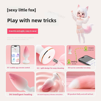 Delove APP Control Fox Tail Butt Plug avec vibrations puissantes, stimulateur anal pour le plaisir personnel des adultes, jouet de flirt