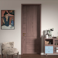 Porte en bois moderne à charnières avec placage, porte plate, porte intérieure en bois, procédé d'extraction
