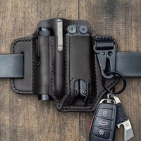 Ensemble d'outils EDC multifonctionnels antivol vintage, portable, pour la survie en plein air, sac de ceinture suspendu, rangement pour le camping, respectueux de l'environnement