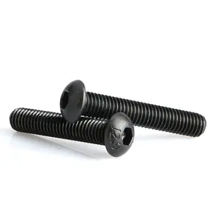 Yisen factory price Black Button Pan head hex head screw carbon steel