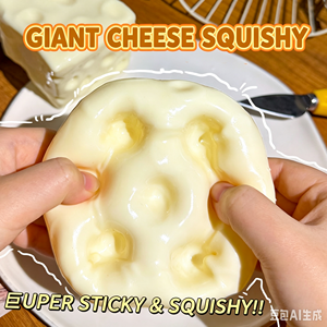 Giant Cheese Squishy Toy, Super Thick Non-Recovery Squeeze Toy, Stress Relief Fidget Toy for All Ages - Product Image 6