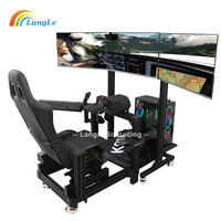 DIY Sim Rig Simulateur de course Trois supports d'écran Supports à triple écran Support de sol Sim Racing Simulateur de vol Support en aluminium