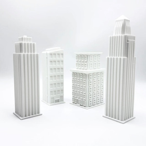 Source Factory High-Rise Building <strong>Model</strong> 3D Printed Miniature House for Sand Table Design <strong>Hobby</strong> <strong>Pre</strong>-<strong>Built</strong> Scene - Product Image 4