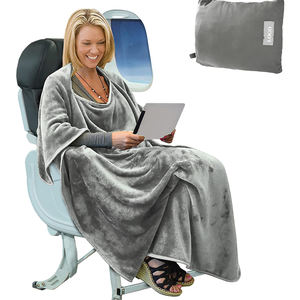 بطانية وسادة محمولة للطائرة قابلة للارتداء بالجملة 2 في 1 - Product Image 1