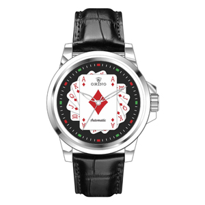 Orologio da polso meccanico automatico da uomo orologio da poker con quadrante - Product Image 1
