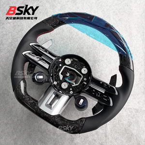 Volante LED de Fibra de Carbono Forjado Personalizado para <span class=keywords><strong>Mercedes</strong></span> <span class=keywords><strong>Benz</strong></span> 2015-2021 W205 C300 E260 E300 S400 G350 GLA <span class=keywords><strong>43</strong></span> GT <span class=keywords><strong>AMG</strong></span> GLB GLC SL - Product Image 6