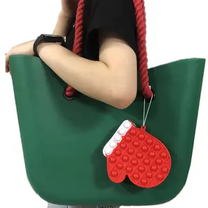 Moda personalizado atacado impermeável durável silicone eva tote praia sacos bolsa das mulheres 2024 novo estilo