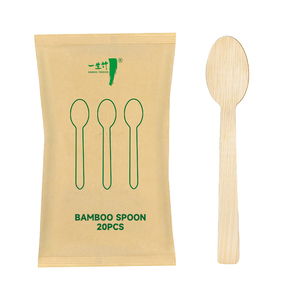 Over 20 Years Factory Custom logo 9-17cm Size Natural Bamboo Compostable Spoon and Fork Disposable <strong>Cutlery</strong> for Party Restaurant - Product Image 3
