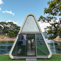 Maison préfabriquée de luxe de style japonais à deux étages, conteneur modulaire triangulaire compact pour hôtels, design gain de place