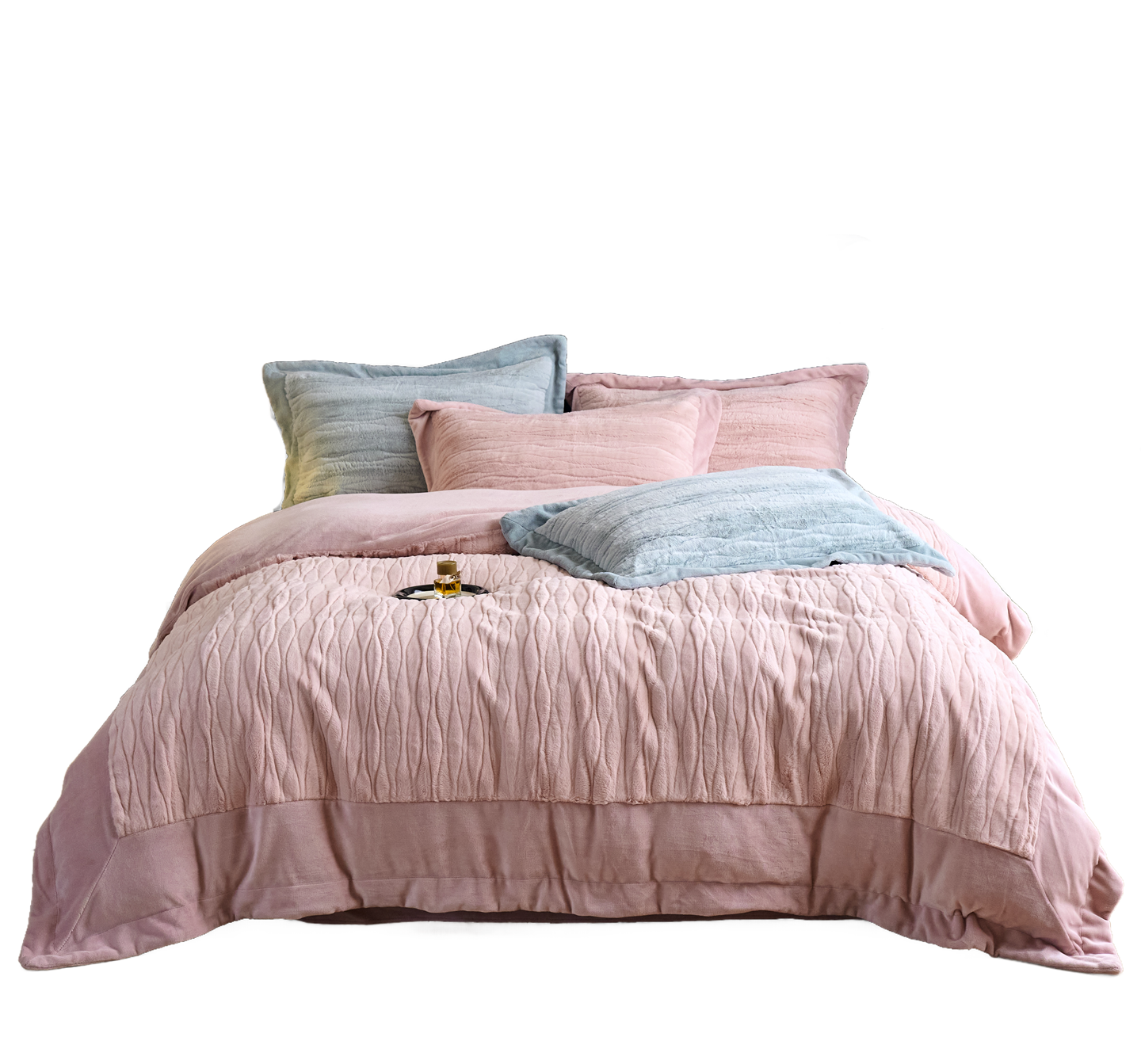 Luxury Double-Sided Milk Velvet Bedding Set | 4-Piece Plush Duvet Cover Set 200TC Eco-Friendly Cotton Filled