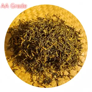 Teh monyet emas Cina hitam longgar daun Fujian teh merah dengan ujung emas teh kesehatan