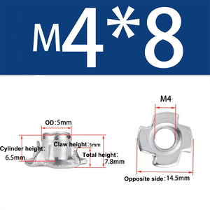 Chất lượng cao m3m4m5m6m8m10m12 ốc vít thép không gỉ và các loại hạt xoắn bốn-claw gỗ làm việc <span class=keywords><strong>Nut</strong></span> Lug Nuts - Product Image 4