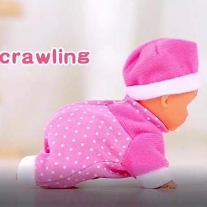 Jouet électrique pour bébé, poupée qui marche avec musique, chenilles, 7 pouces - Product Image 4