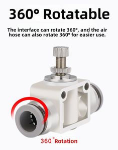 Пневматический клапан регулировки потока воздуха CHAOXU SA, быстроразъемный фитинг, регулятор скорости потока воздуха - Product Image 2