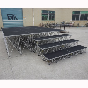Plataforma de escenario telescópica de aluminio, modular y portátil para eventos - Product Image 3