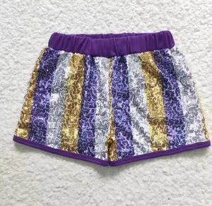Wholesale Mardi Gras <strong>Kid</strong> Clothing Shiny <strong>Sequin</strong> <strong>Shorts</strong> Casual Toddler Baby Girl <strong>Shorts</strong> - Product Image 2