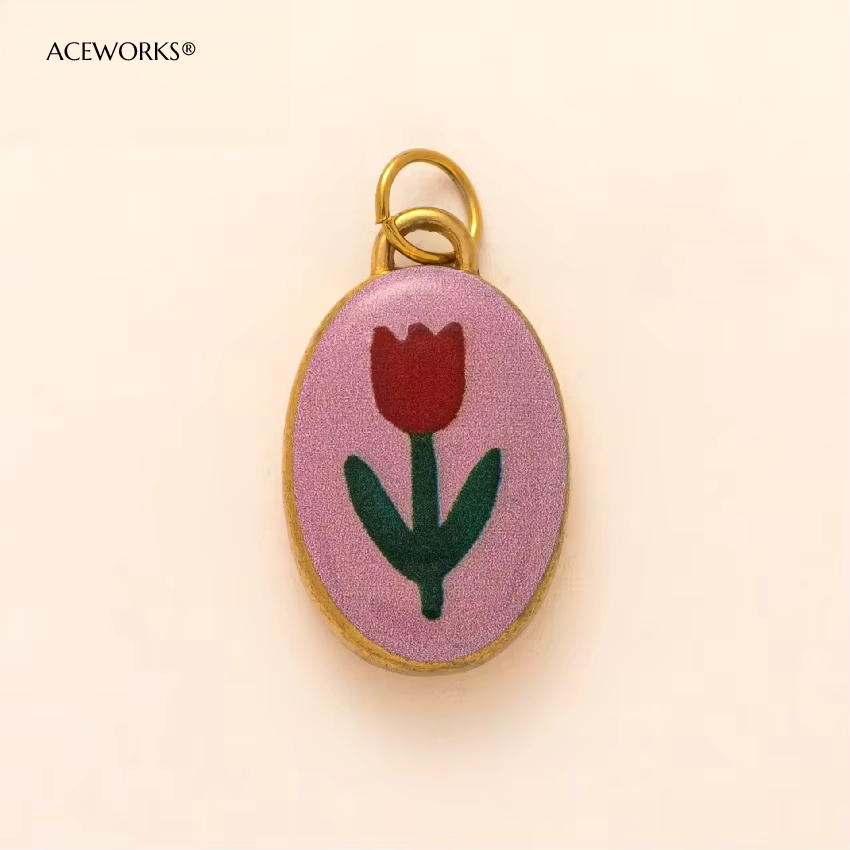 Oval Tulip Charm