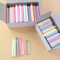 Bougies style spirale, colorées, pour fête d'anniversaire, prix bon marché, 20/60 pièces, vente en gros