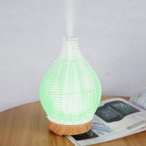 Rattan Aroma Diffuser 100Ml Ultrasonic Humidifier Quiet Design For Home Use With Usb Power And <b>Timer</b> Function - Product Image 5