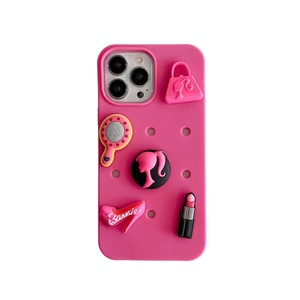 Coque de téléphone DIY Hole <span class=keywords><strong>Rose</strong></span> Red, adaptée aux modèles 14 Pro Max, 12, 11, 13, style japonais et coréen - Product Image 5