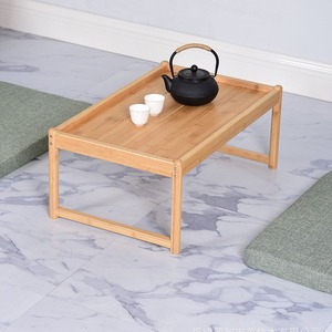 <b>Bamboo</b> Coffee <b>Table</b> Rectangular Portable Low-Height Tea <b>Table</b> For Indoor Outdoor Use - Product Image 1