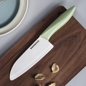 白色刀片刀高级陶瓷厨房专业厨师刀，带盖鞘