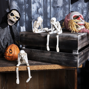 Figuras de Esqueletos de Resina, Estatuas Decorativas para Estantes, Adornos Espeluznantes para Mesa de Halloween, Decoración para Fiestas de Casas Encantadas, Regalo - Product Image 2