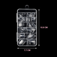 Lot de 120 faux ongles transparents à couverture complète réutilisables pour salon et DIY – Vente en gros